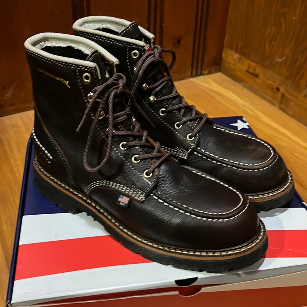 Thorogood 1957 6 inch Flyway USA Brown Boots 10.5 M Men’s Waterproof. U.S.A.